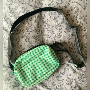 Baggu NWOT green gingham camera bag